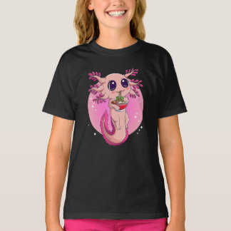Camisa Axolotl Para Mujeres Chicas, Nood Japonés