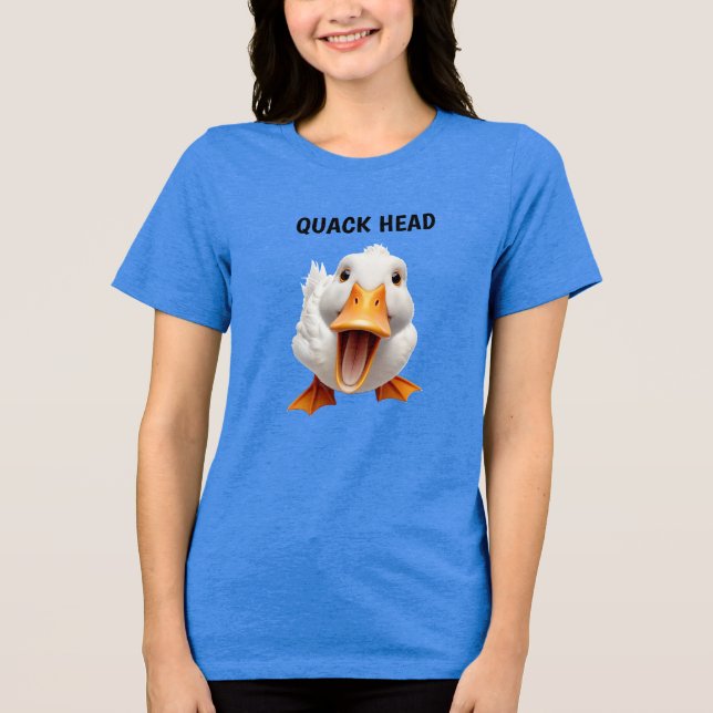 CAMISA AZUL DE AMANTE DE PATOS PARA MUJERES (Anverso)