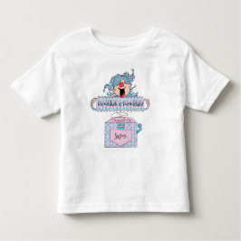 Camisa azul de Hanukkah rosa "Dreidel en la caja"