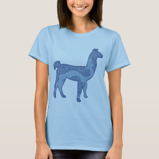 Camisa azul de la llama