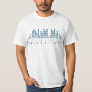 Camisa azul llana del promo