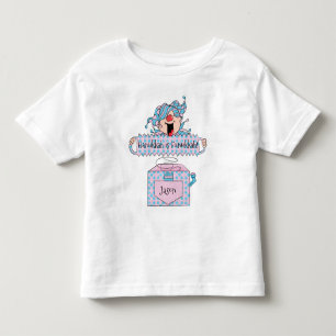 Camisa azul rosa de Hanukkah "Dreidel en la caja"