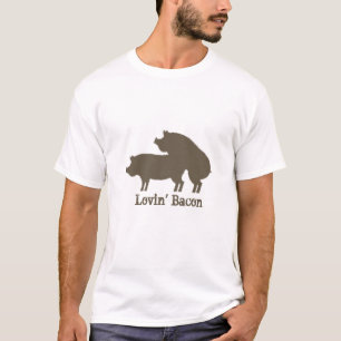 Camisa Bacon Lover - Yo corazón Diseño de Bacon Un
