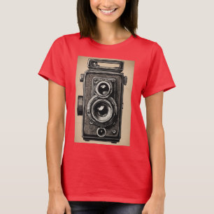 Camisa básica de mujeres estilo cámara de cosecha
