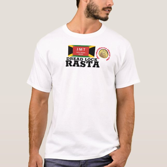 CAMISA BÁSICA PARA HOMENS DREAD LOCK RASTA JMT (Anverso)