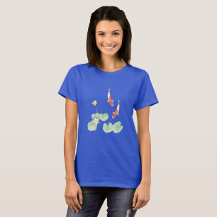 Camisa básica para mujeres de Koi Pond Blue