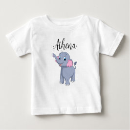 Camisa bebé con nombre de Personalizable y elefant