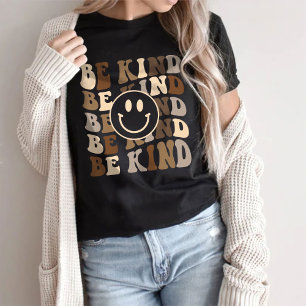 Camisa BeKind, camiseta sonriente, camiseta positi