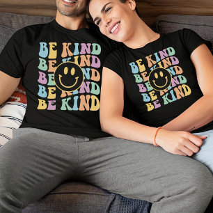 Camisa BeKind, camiseta sonriente, camiseta positi