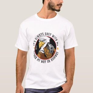 Camisa blanca de agarre de águila