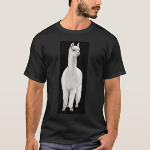 Camisa blanca de la alpaca