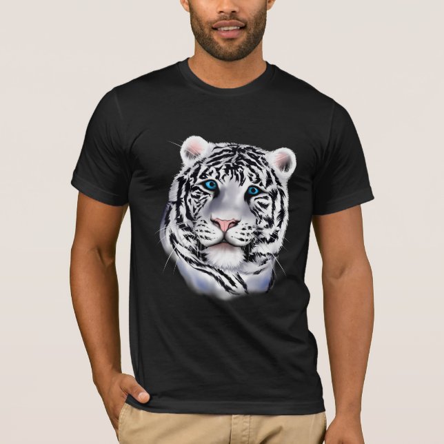 Camisa blanca de la cara del tigre (Anverso)
