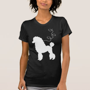 Camisa blanca de la falda del caniche