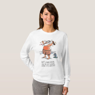 Camisa blanca de manga larga con sello de Santa W
