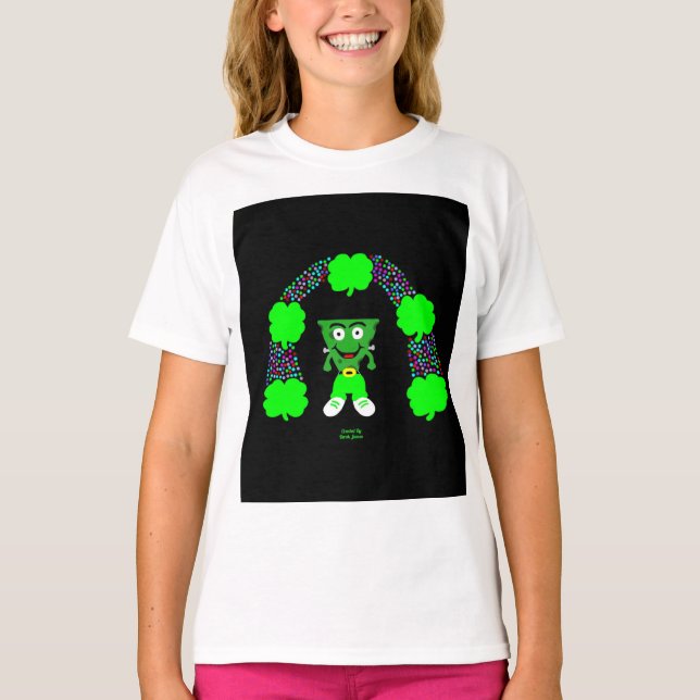 Camisa blanca de St. Patrick's FrankenCheese Chica (Anverso)