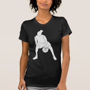 Camisa blanca del logotipo del chica del