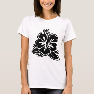 Camisa blanca - hibisco negro