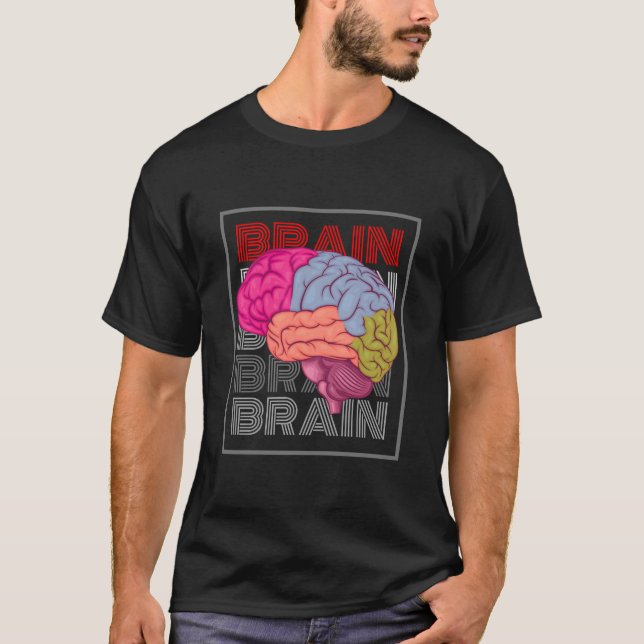 Camisa Brain Brain - Gráfica Quirky Smart Thinker  (Anverso)
