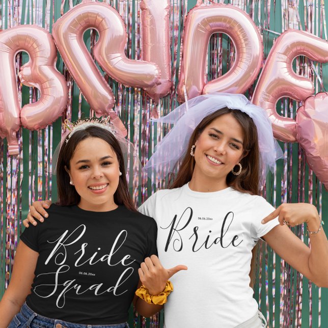 Camisa Bride Squad Con Fecha (Subido por el creador)