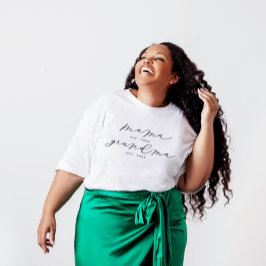 Camisa caligráfica personalizada Mama/Grandma Cute