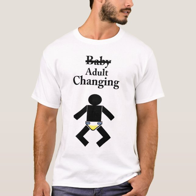 Camisa cambiante de la tabla del bebé adulto del (Anverso)