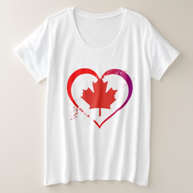 Camisa Canada Day Plus-Size (Anverso del diseño)