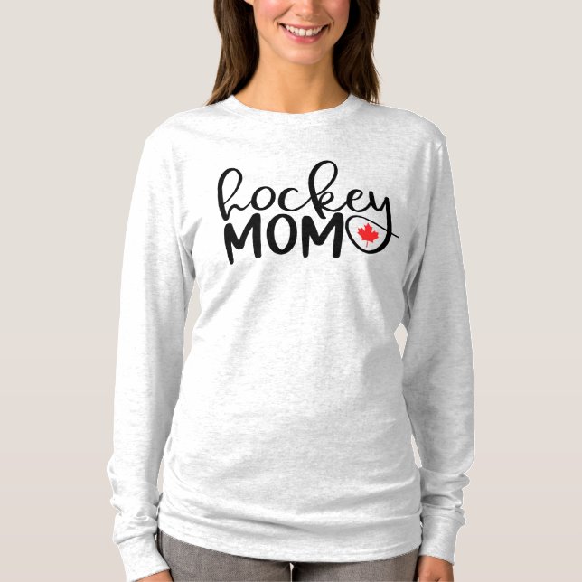 Camisa canadiense de hockey Mom (Anverso)