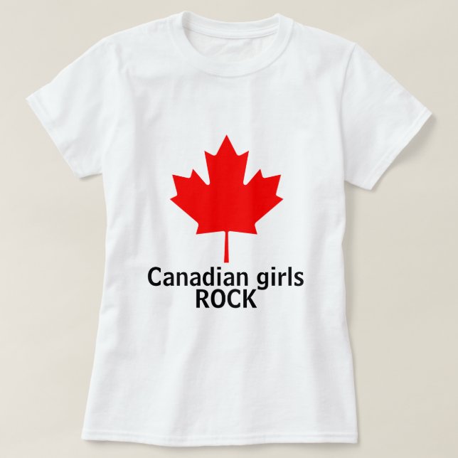 Camisa canadiense de las señoras de la roca de los (Diseño del anverso)