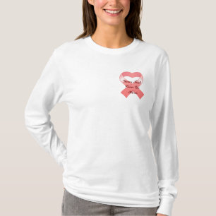 Camisa cardíaca rosa de cinta