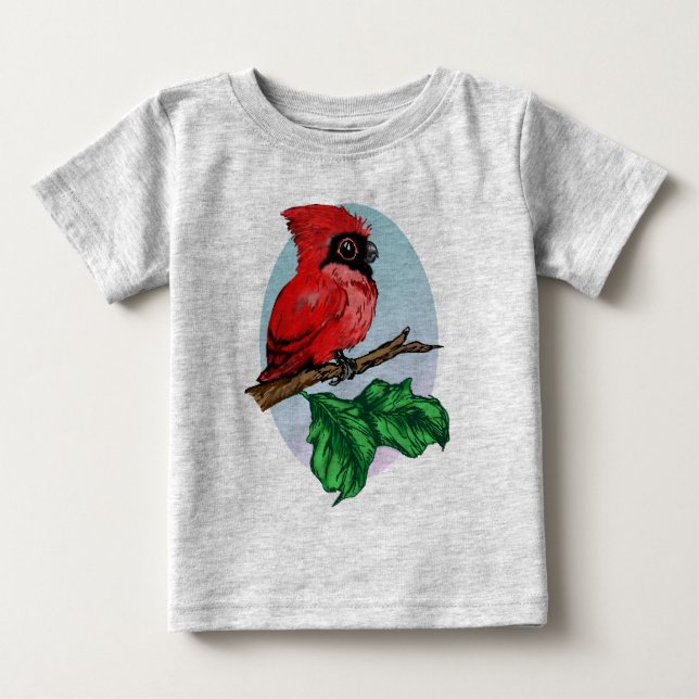 Camisa cardinal 2 del bebé lindo (Anverso)