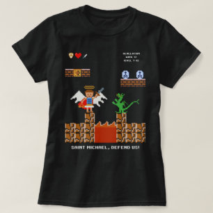 Camisa Católica Tradicional St Michael Pixel
