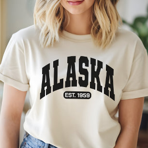 Camisa Chica de Alaska, camiseta estatal de Estado