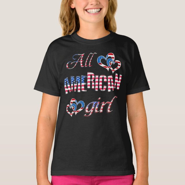 Camisa Chica Patriótica para todos los Estados Uni (Anverso)