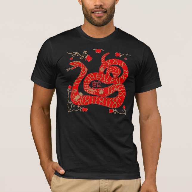 Camisa china de la astrología de la serpiente (Anverso)