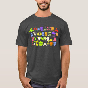 camisa clásica de los pixeles de la arcada 8bit