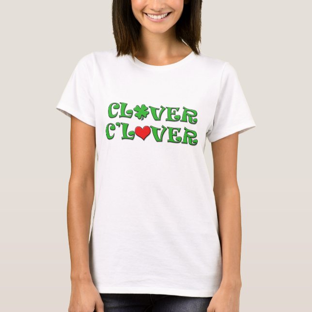 Camisa Clover C'Lover {4-leaf Clover & Heart} (Anverso)