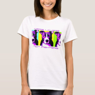 Camisa colorida del pitbull de los combatientes de