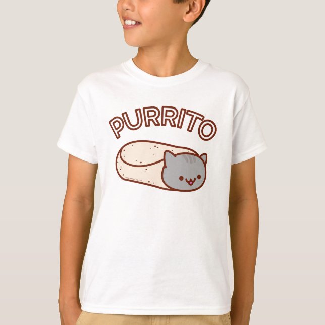 CAMISA con burrito de gato PURRITO para niños (Anverso)