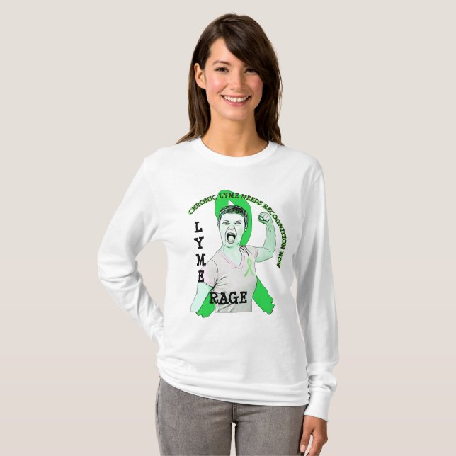 Camisa con cinta de la Enfermedad de Lyme Lyme Rag (Anverso completo)