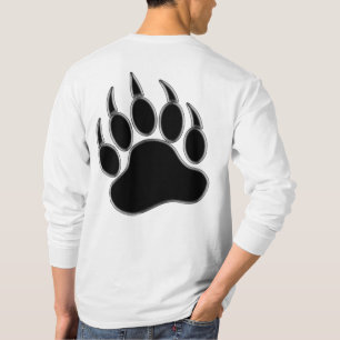 Camisa con impresionante huella de garra de oso en