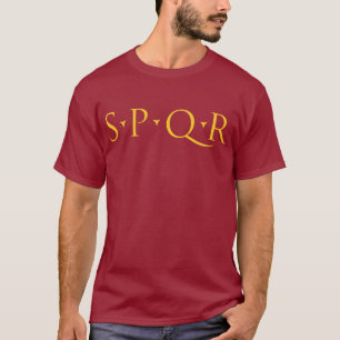 Camisa con logotipo delantero y posterior SPQR