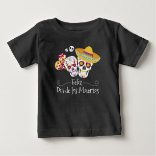 Camisa con mangas Colorful Dia de Muertos Party el