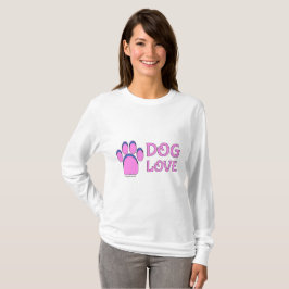 Camisa con mangas larga del amor del perro