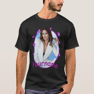 Camisa con marco de mariposa vintage personalizada