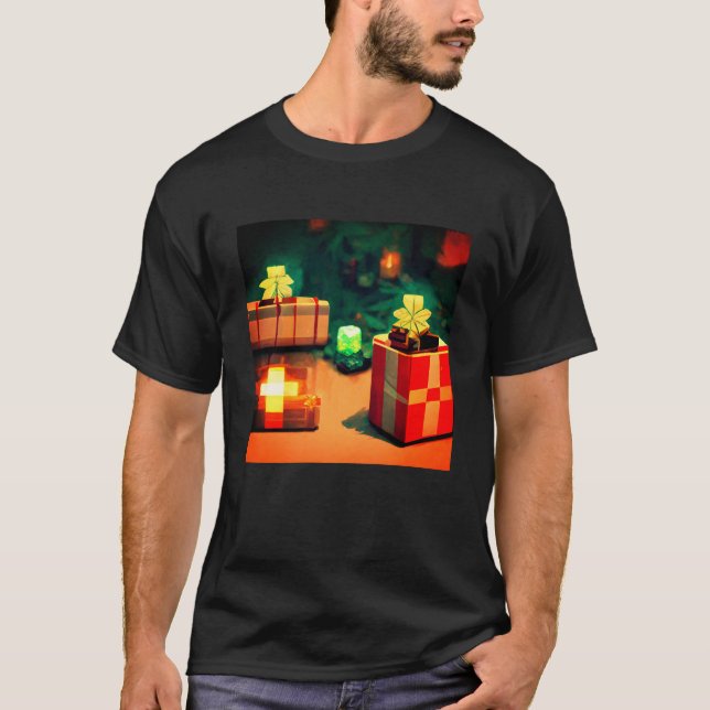 Camisa con regalos estilo Minecraft (Anverso)