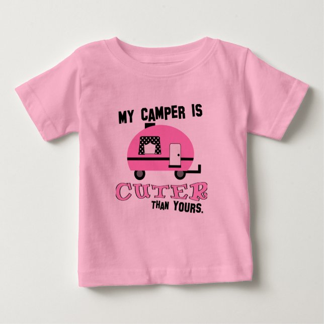 Camisa con Volantes para Pequeños, Cute Camper (Anverso)