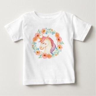 Camisa con Volantes y Corona de Unicornio Acuarela