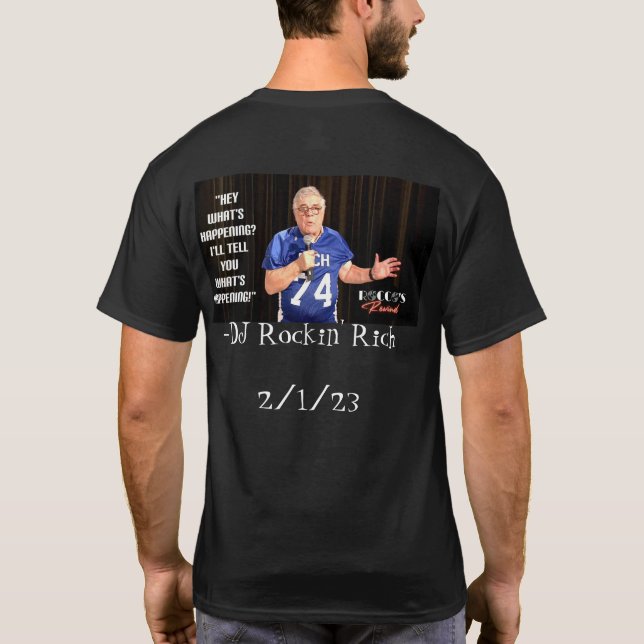 Camisa conmemorativa de DJ Rockin' Rich/Rocco's Re (Reverso)