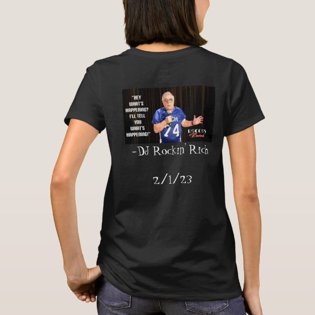 Camisa conmemorativa de DJ Rockin' Rich/Rocco's Re (Reverso)