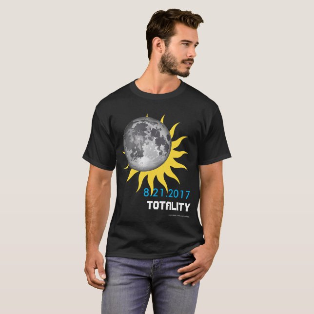Camisa conmemorativa del eclipse total 2017 de la (Anverso completo)